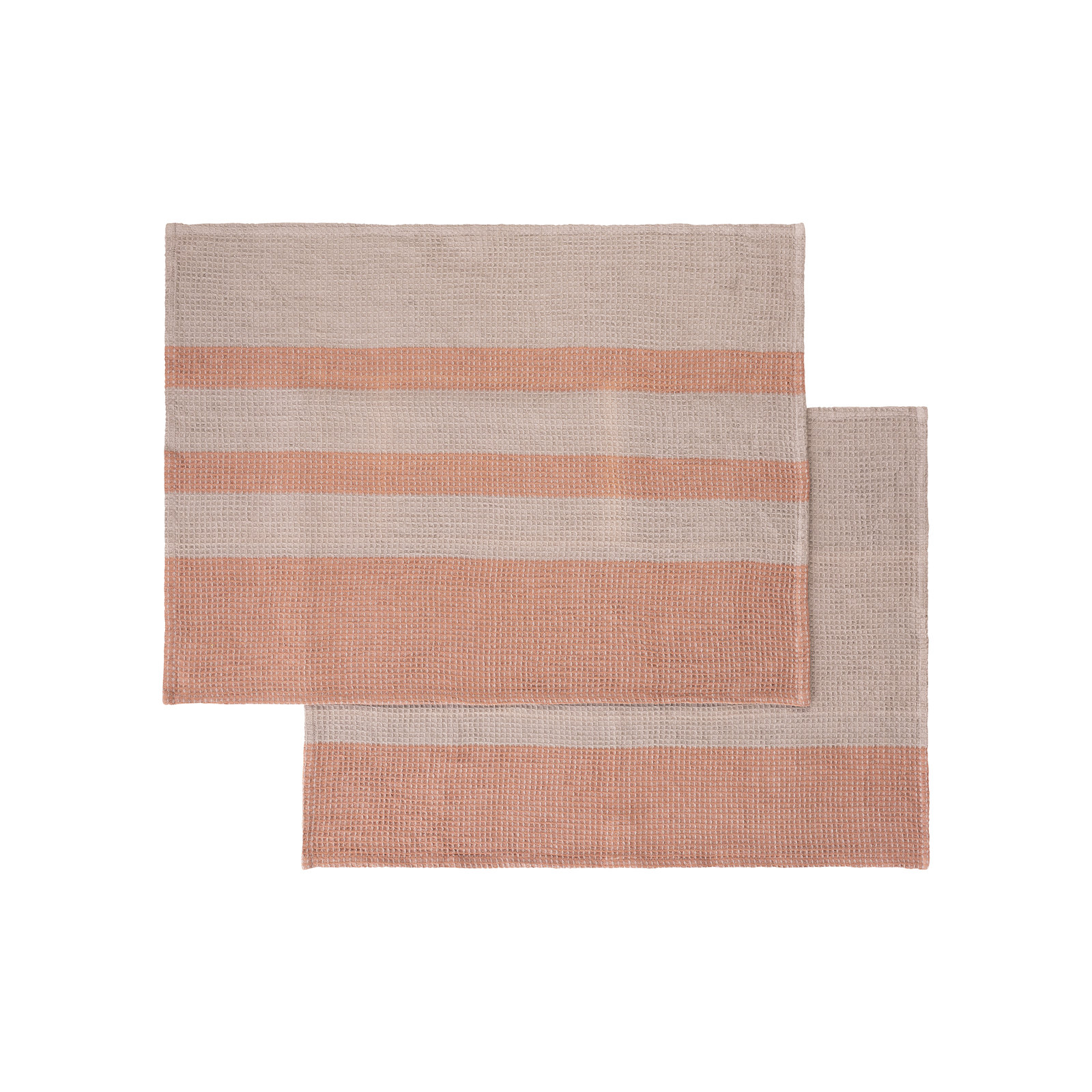 GANO Organic Cotton 2 Piece Tea Towel Set, Mourning Dove/Cedar Wood