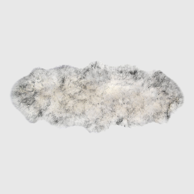 Lemont Handmade Sheepskin Area Rug in Husky Tip, Novelty 2' x 5'