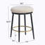 Ensemble de deux tabourets de comptoir modernes avec structure en fer, coussin éponge, repose-pieds, idéal pour la cuisine, la chambre à coucher et la salle à manger-980501215-980501202