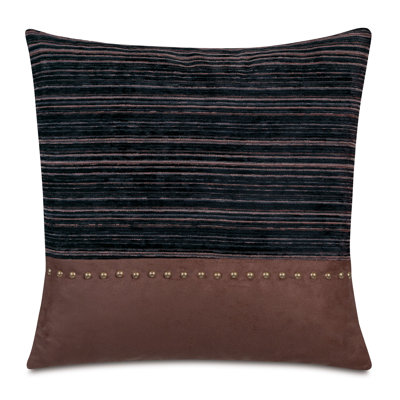 Housse et insert de coussin décoratif carré Rocco Nailheads