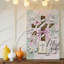 Toile, création d'un collage numérique sur le thème pastel avec un art mural central, une croix en bois ornée de rubans blancs et un arc rose, art mural sur toile-1103892971