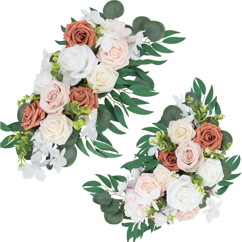 Ensemble de 2 centres de table à guirlande rose