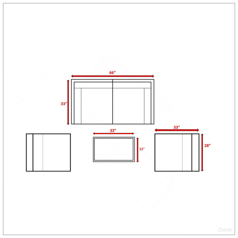 Ensemble de canapés d'extérieur entièrement rembourrés en osier avec coussins - 4 places, Light Grey Cushion/Espresso Frame