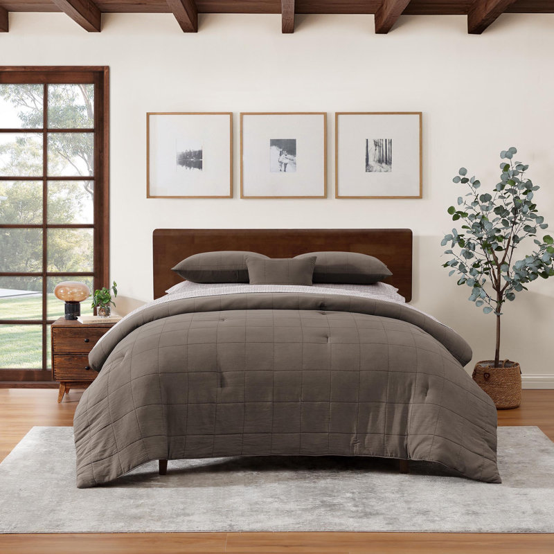 Ensemble d'édredon en microfibre 8 pièces Cozy Modern, Édredon pour très grand lit + 2 taies décorativ