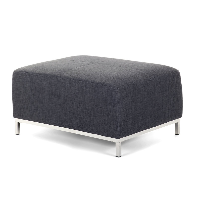 Ensley 95cm Wide Rectangle Standard Ottoman, Grey