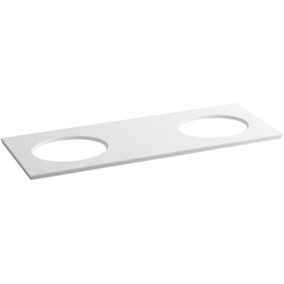 Plateau de meuble-lavabo double 61 "SolidExpressions®