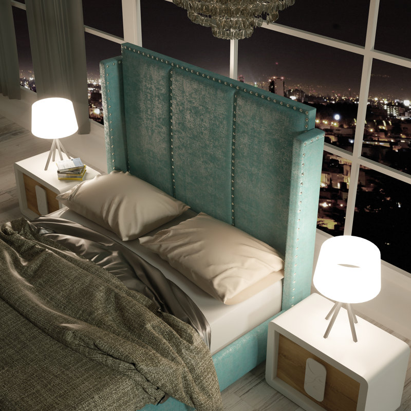 Lit standard Annalya, Très grand, Turquoise