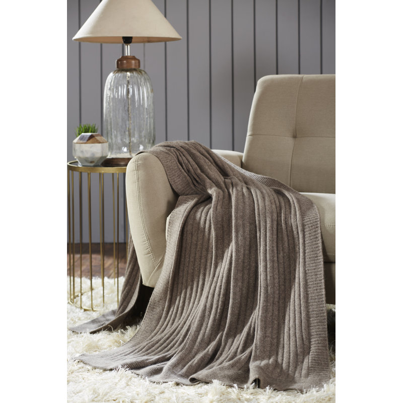Celestial Wool Blend Reversible Throw Pillow, 50" W x 70" L, Slate