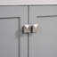 Meuble-lavabo 30 po avec lavabo en céramique, meuble-lavabo simple gris moderne avec 2 portes et une tablette, portes à fermeture douce-868542826