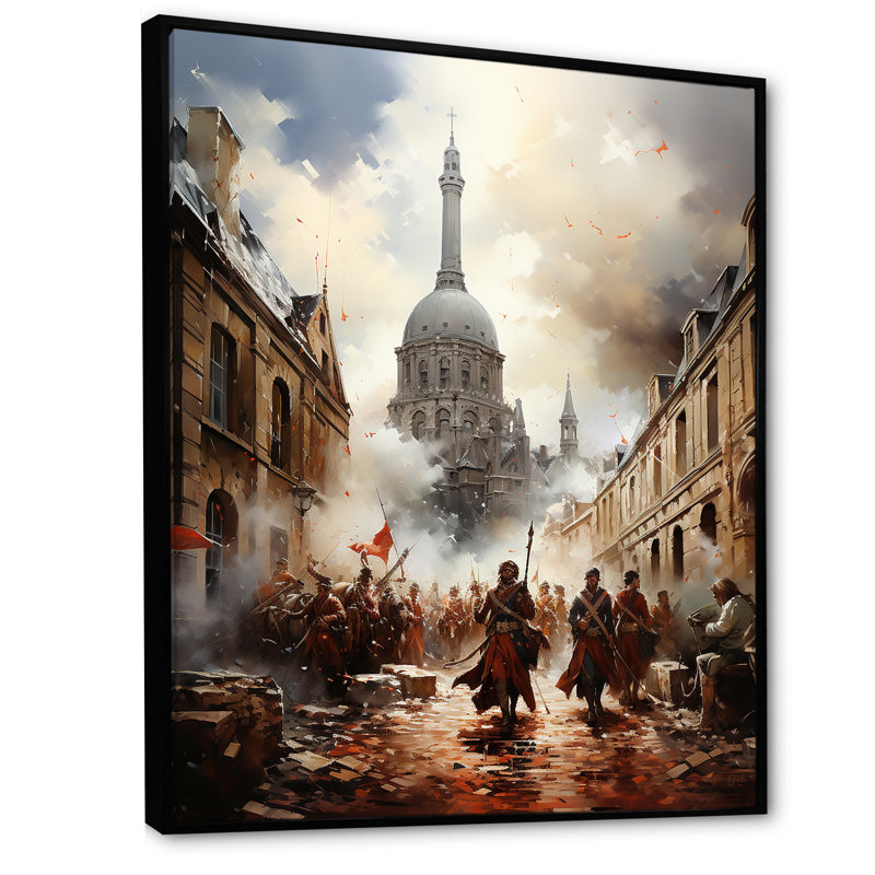 Gatevale Révolution française I, Cadre flottant noir, H 20 po x l 12 po x P 1 po