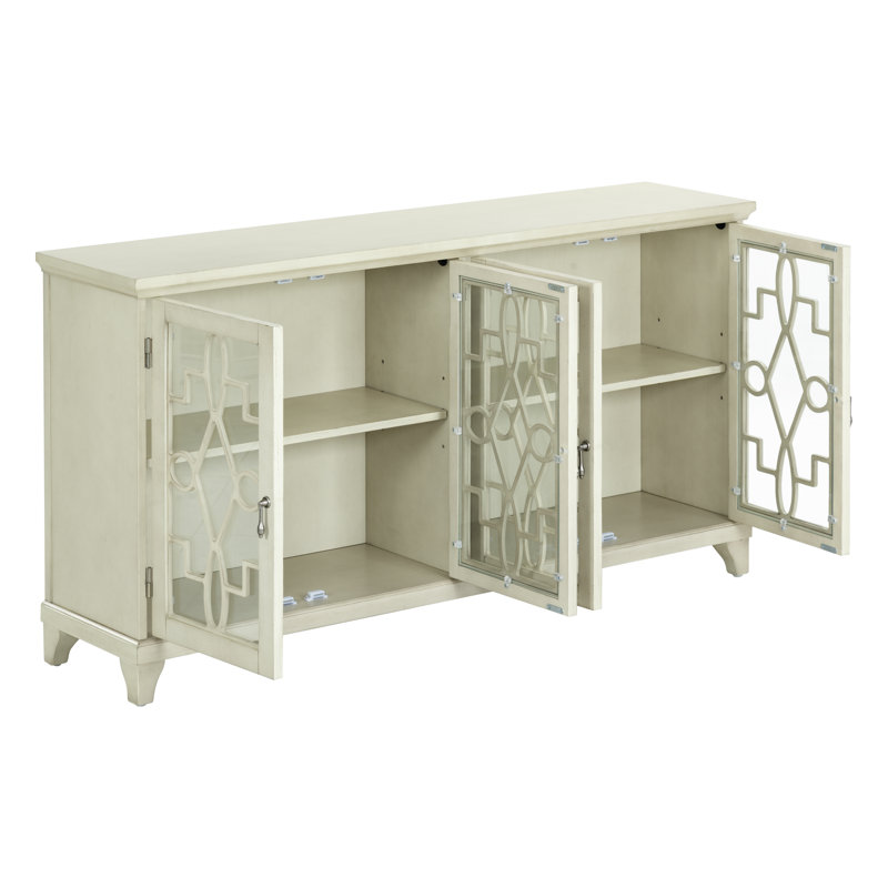 Armoire à quatre portes Rick, Creme
