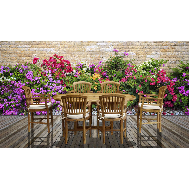 Clarisse Teak Patio Dining Arm Chair
