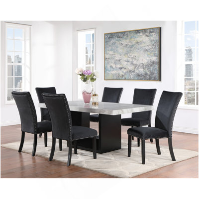 Sheena 5Pc Dining Table Set Black