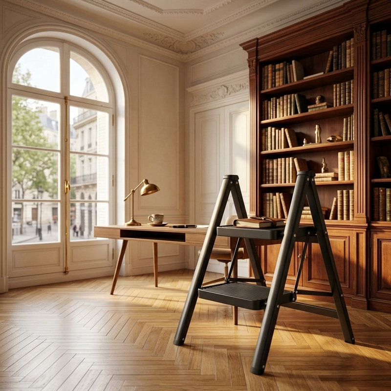 Steel Step Ladder, 61cm H, Grey, 43cm W