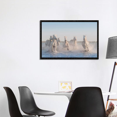 White Angels Of Camargue II by Daniel Kordan - Print on Canvas
