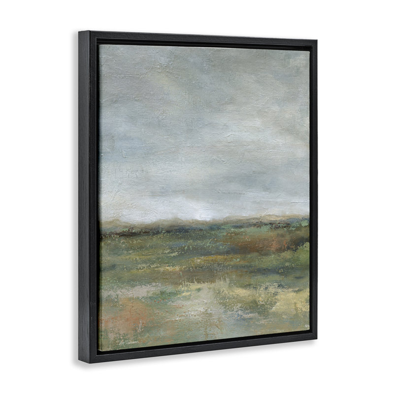 Cadre flottant Lush Desert Sunrise View, design par Carol Robinson, H 31 po x l 25 po, Cadre flottant noir de jais