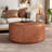 Dimetra Modern Velvet Upholstered Round Ottoman-1313439956