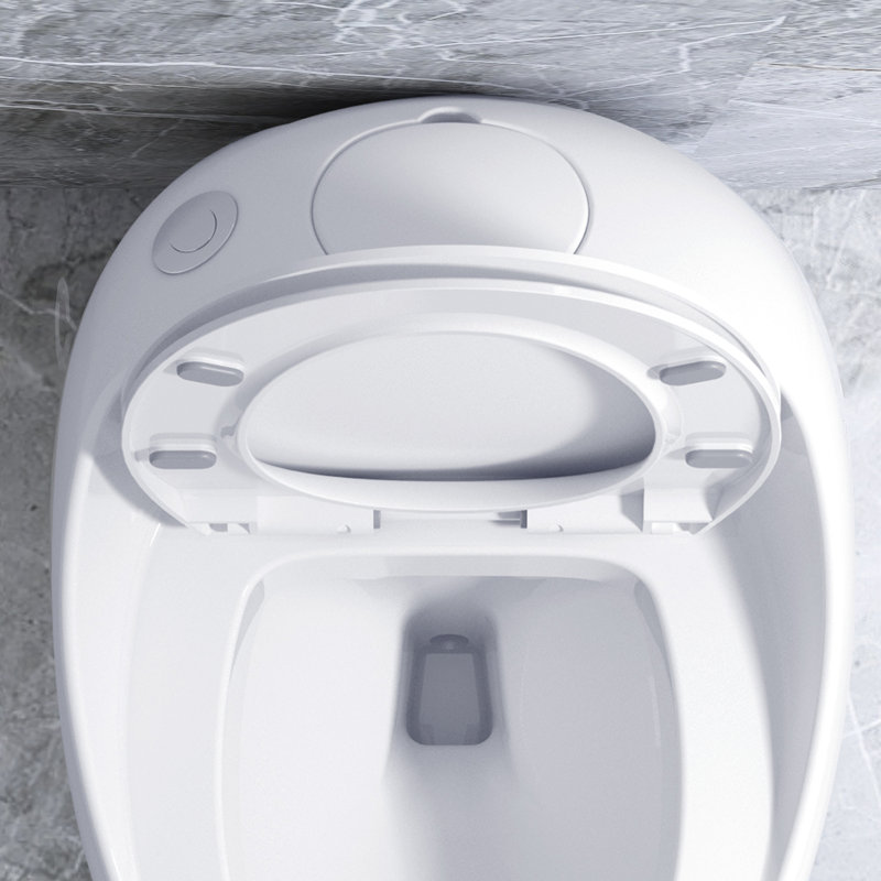 Toilettes allongées de 1,28 GPF en forme d'œuf fixées au sol (siège inclus)