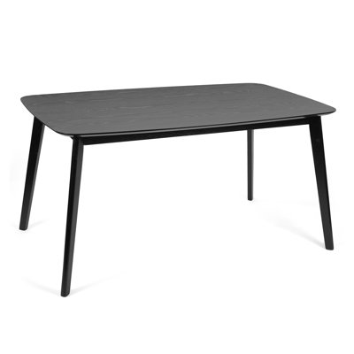 Klaudia Mid-Century Modern Dining Table with Rubberwood Legs