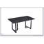 Élégante table de salle à manger en acier au carbone avec pierre noire Lauren, durable et élégante pour les intérieurs modernes-1476830956