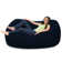 Bean Bag Chair Lounger - Large 6-Foot Shredded Memory Foam Bean Bag Chair - Removable, Machine Washable Microfiber Cover - Cozy 2-Person Breton Brand Sofa Lounger for Reading, Relaxing, and Gaming, in Multiple Colors and Fabrics