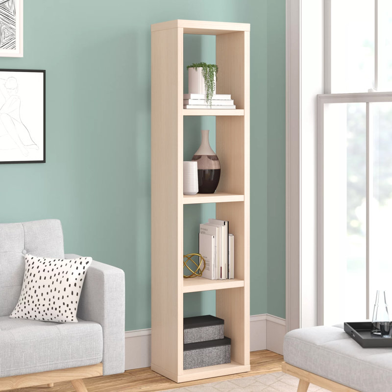 183cm H Cube Bookcase, 183cm H x 87cm W x 29cm D, Walnut