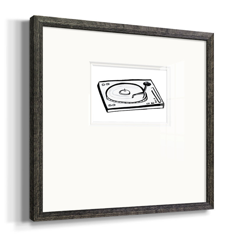 Esquisse en vinyle, H 17 po x l 17 po x P 1,25 po, Papier avec cadre noir
