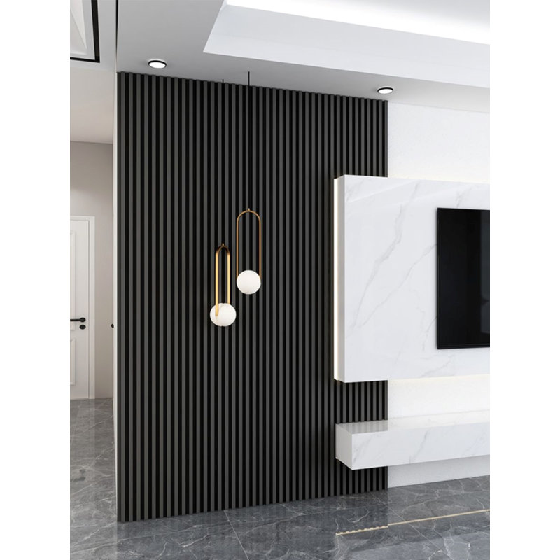 15 cm x 238 cm 3D Wall Panel (1-pack), Black Texture