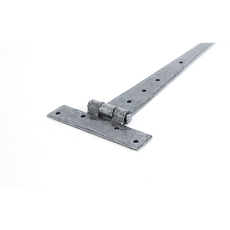 11.5cm H x 30.5cm W Surface Mount Pair Door Hinges, Pewter Patina