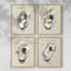 «Oyster Shell Study I», reproduction encadrée - ensemble de 4-2003363156-2003363146