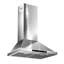 30" 900 CFM  Convertible Wall Mount Range Hood Stainless Steel Quiet 4 Speed Gesture Remote and Touch Panel Control with LED Lights-124637550-124637551