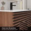 Meuble-lavabo simple Sharee avec comptoir d'évier, robinet et drain en alliage de zinc, certificat EPA-1074966471-1074966470