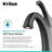 Kraus Arlo Single Hole 1-Handle WaterSense Bathroom Sink Faucet with Drain and Deck Plate-50585526