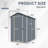 4X6ft Resin Outdoor Storage Shed Kit To Store Patio Furniture  Gray-123950910-123950909