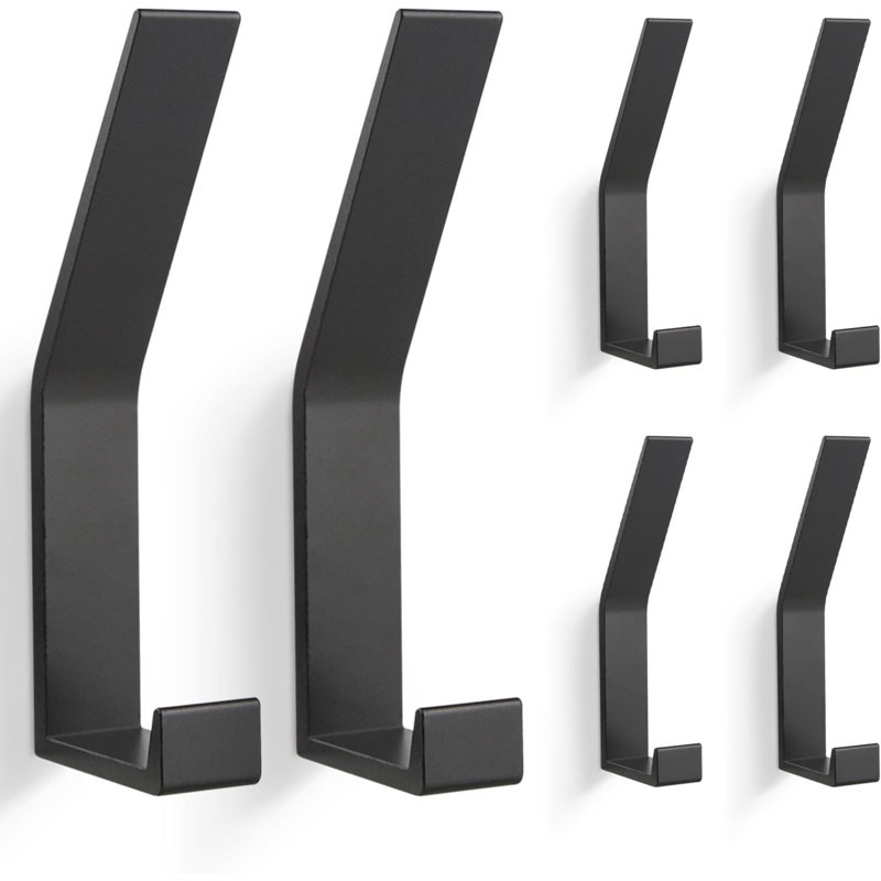 Pendarvis Metal Wall Wall Hook, Black