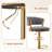 Adjustable 360° Swivel Bar Stools Counter Height Velvet Bar Chairs with Gold Metal Frame & Footrest-339613691