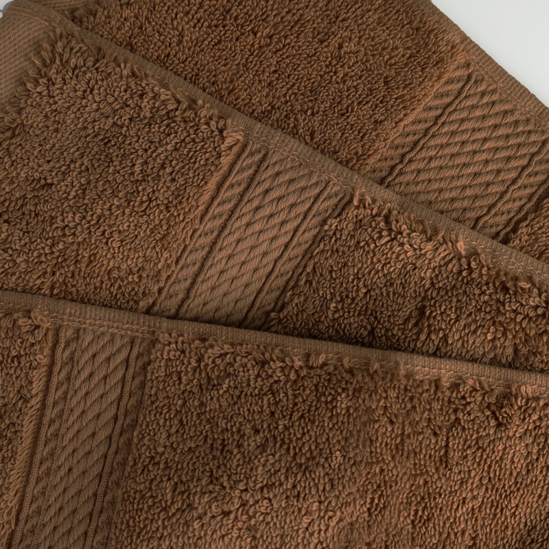 Donlad Certified Certified Egyptian Cotton 800 GSM Heavyweight Plush Solid Luxury Bath Towel, Chocolate