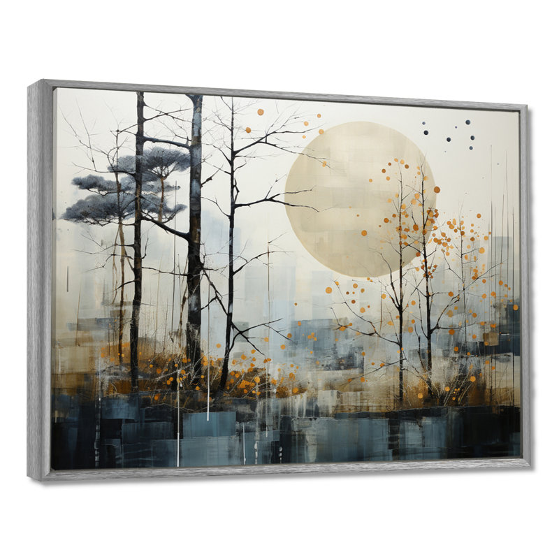 Japon, art minimaliste zen serein, art mural japonais, H 24 po x l 32 po x P 1 po, Encadrement argenté
