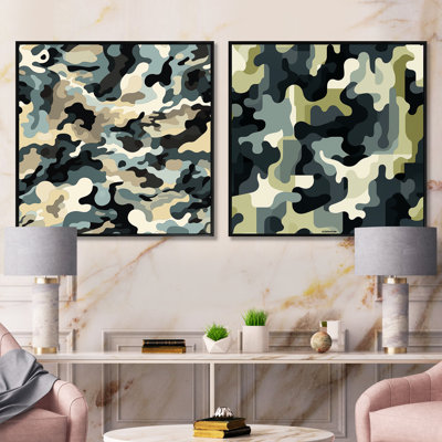 Corbijn - Ensemble de 2 collages carrés abstraits