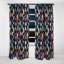 Tribal Dreamscape Feather Motif Boho II - Rideau occultant abstrait Boho - 1 panneaux-107556164