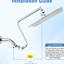 Pomme de douche 12 po avec bras d'extension réglable - acier inoxydable, technologie Air-In, fabrication de salle de bain, buses autonettoyantes, débit de 2 GPM