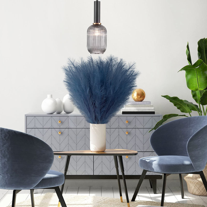 Fabric Pampas Arrangement, Blue