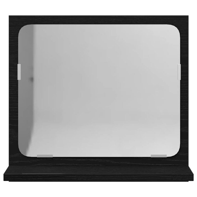 Bathroom Mirror Black Oak 40X10.5X37 Cm Engineered Wood
