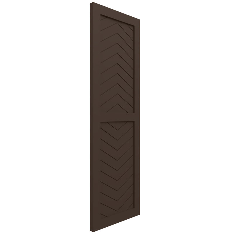 Volets de style moderne à deux panneaux EnduraCore, 43"H, Brun raisin, 18"W