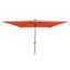 Parasol rectangulaire d'extérieur avec inclinaison et protection solaire pour auvent avec bouton-poussoir pour cour arrière
