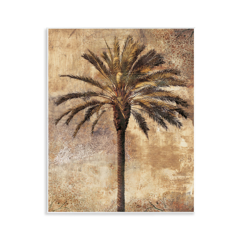  Distressed Palm Tree Wall Plaque Art by Dan Sproul