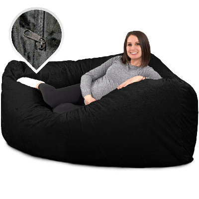  | Housse de remplacement pour fauteuil à billes de coin 6 pi seulement | Lavable amovible | Housse seulement
