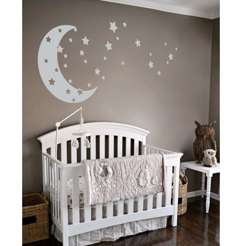 Abstract Non-Wall Damaging Wall Decal, Light grey, 30" H x 65" W x 0.01" D