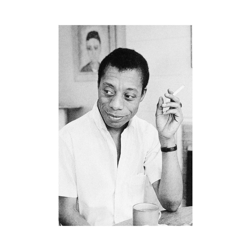James Baldwin (1924-1987) - Print on Canvas, 30.48 cm H x 45.72 cm W, Wrapped Canvas