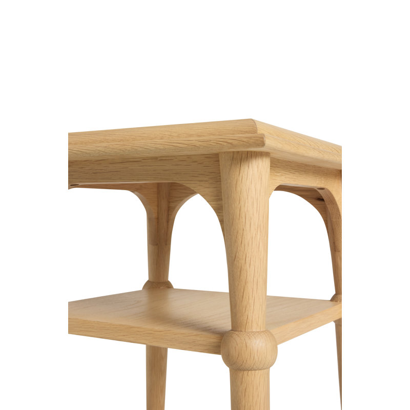 Peony Side Table, White Oak